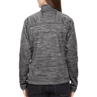 North End Women's Flux Mélange Bonded Fleece Jacket, CARBON / Black, Back view