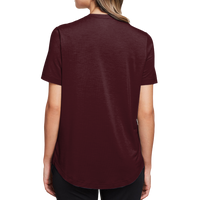 North End Women's JAQ Snap-Up Stretch Performance Polo, Burgundy, Back view