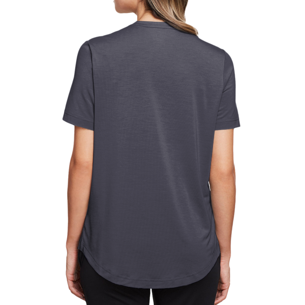 North End Women's JAQ Snap-Up Stretch Performance Polo, Carbon, Back view
