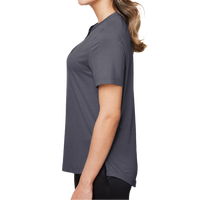 North End Women's JAQ Snap-Up Stretch Performance Polo, Carbon, Left Sleeve view