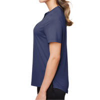 North End Women's JAQ Snap-Up Stretch Performance Polo, Classic Navy, Left Sleeve view