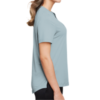 North End Women's JAQ Snap-Up Stretch Performance Polo, Opal Blue, Right Sleeve view