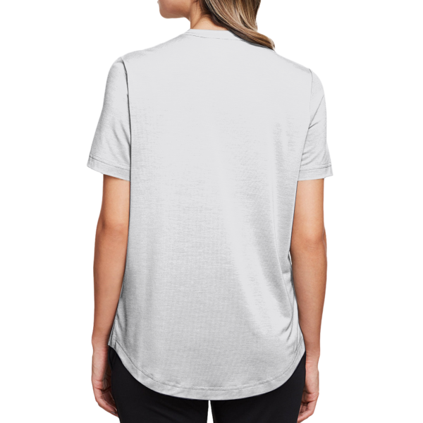 North End Women's JAQ Snap-Up Stretch Performance Polo, Platinum, Back view