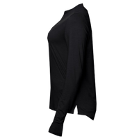 North End Women's JAQ Stretch Performance V-Neck Snap Pullover, Black, Left Sleeve view