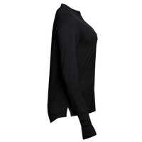 North End Women's JAQ Stretch Performance V-Neck Snap Pullover, Black, Right Sleeve view