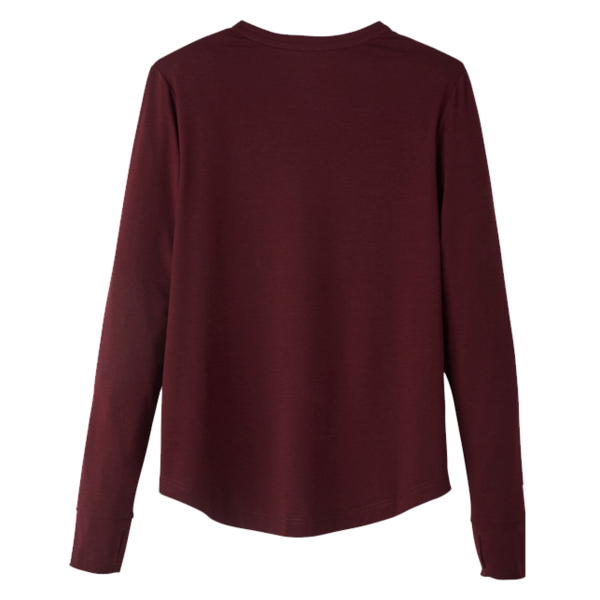 North End Women's JAQ Stretch Performance V-Neck Snap Pullover, Burgundy, Back view