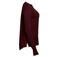 North End Women's JAQ Stretch Performance V-Neck Snap Pullover, Burgundy, Right Sleeve view