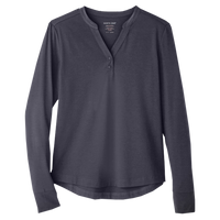 North End Women's JAQ Stretch Performance V-Neck Snap Pullover, Carbon, Front view