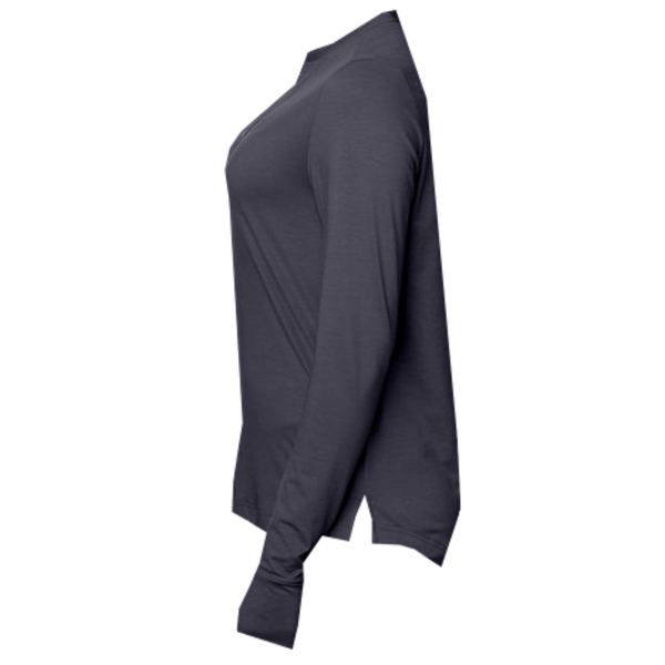 North End Women's JAQ Stretch Performance V-Neck Snap Pullover, Carbon, Left Sleeve view