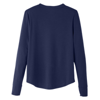 North End Women's JAQ Stretch Performance V-Neck Snap Pullover, Classic Navy, Back view