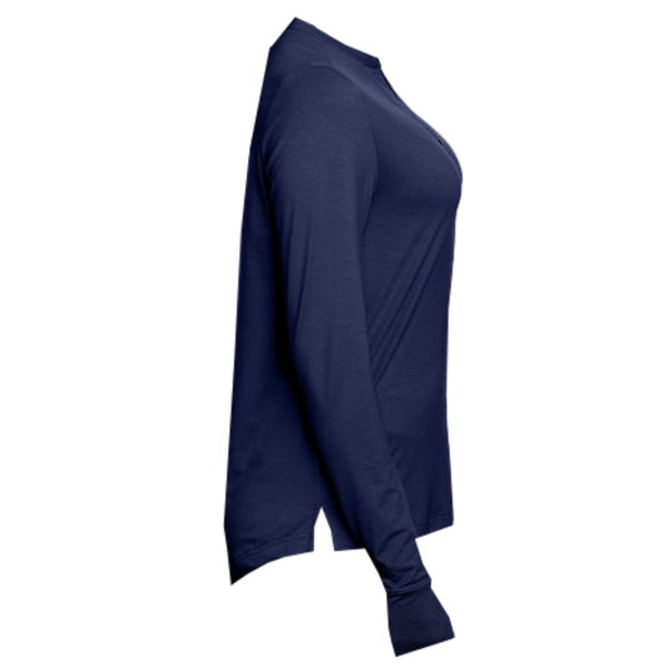 North End Women's JAQ Stretch Performance V-Neck Snap Pullover, Classic Navy, Right Sleeve view