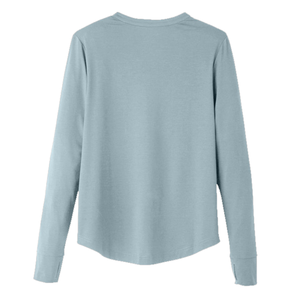 North End Women's JAQ Stretch Performance V-Neck Snap Pullover, Opal Blue, Back view