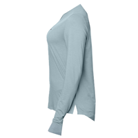 North End Women's JAQ Stretch Performance V-Neck Snap Pullover, Opal Blue, Left Sleeve view