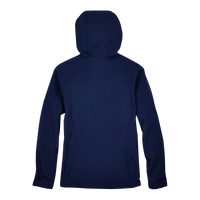 North End Women's Prospect Two-Layer Fleece Bonded Soft Shell Hooded Jacket, Classic Navy, Back view