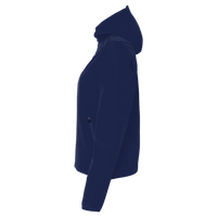 North End Women's Prospect Two-Layer Fleece Bonded Soft Shell Hooded Jacket, Classic Navy, Left Sleeve view