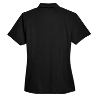 North End Women's Recycled Polyester Performance Pique Polo, Black, Back view