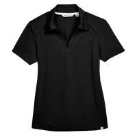 North End Women's Recycled Polyester Performance Pique Polo, Black, Front view