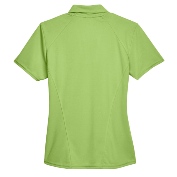 North End Women's Recycled Polyester Performance Pique Polo, Cactus Green, Back view
