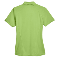 North End Women's Recycled Polyester Performance Pique Polo, Cactus Green, Back view