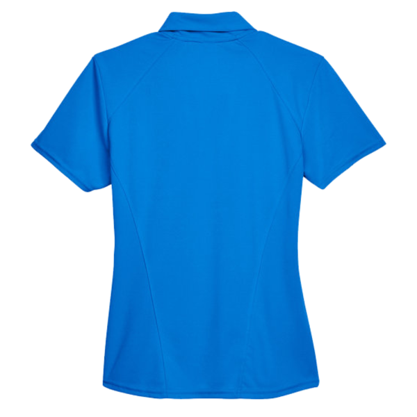 North End Women's Recycled Polyester Performance Pique Polo, Light Nautical Blue, Back view