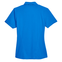 North End Women's Recycled Polyester Performance Pique Polo, Light Nautical Blue, Back view