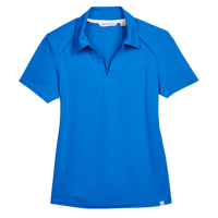 North End Women's Recycled Polyester Performance Pique Polo, Light Nautical Blue, Front view