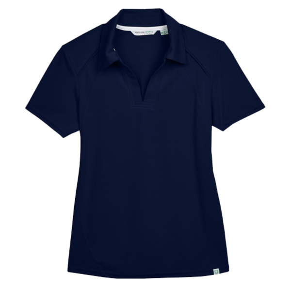 North End Women's Recycled Polyester Performance Pique Polo, Night, Front view