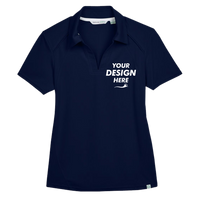 North End Women's Recycled Polyester Performance Pique Polo, Night, Front view, Mockup