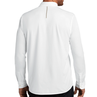 OGIO Code Stretch Long Sleeve Button Up, Bright White, Back view