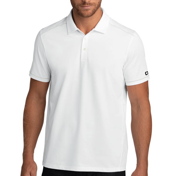 OGIO Code Stretch Polo, Bright White, Front view
