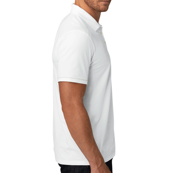 OGIO Code Stretch Polo, Bright White, Right Sleeve view