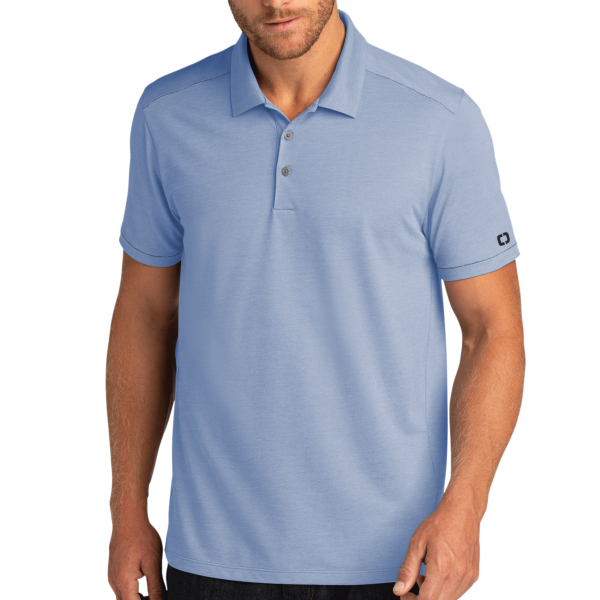 OGIO Code Stretch Polo, Force Blue Heather, Front view