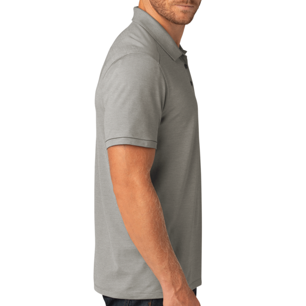 OGIO Code Stretch Polo, Tarmac Grey Heather, Right Sleeve view