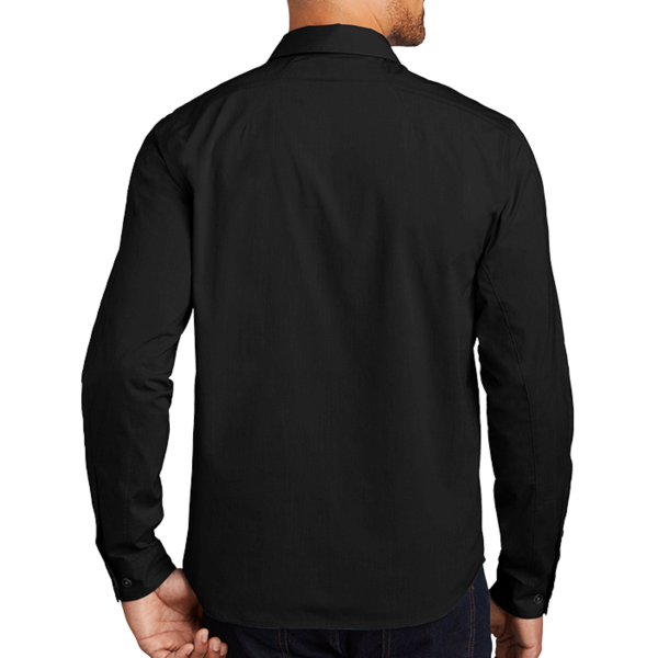 OGIO Commuter Woven Shirt, Blacktop, Back view