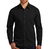 OGIO Commuter Woven Shirt, Blacktop, Front view