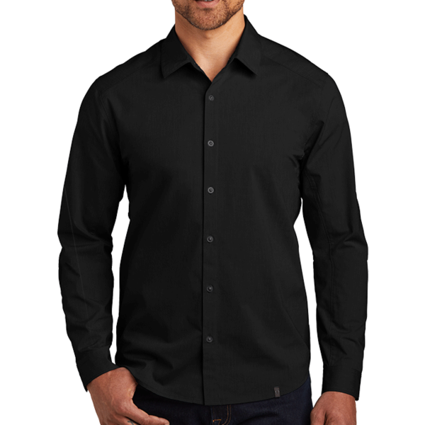 OGIO Commuter Woven Shirt, Blacktop, Front view