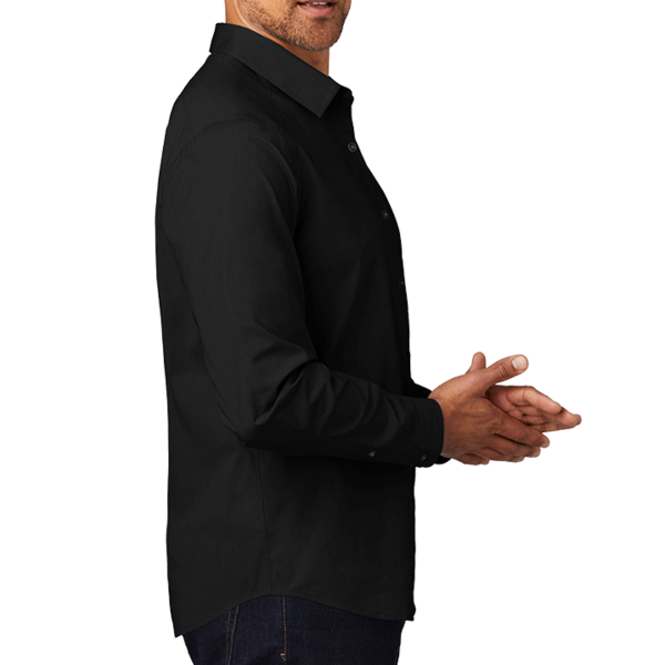 OGIO Commuter Woven Shirt, Blacktop, Right Sleeve view