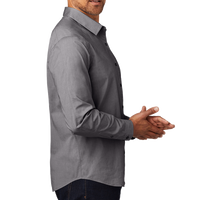 OGIO Commuter Woven Shirt, Gear Grey Heather, Right Sleeve view
