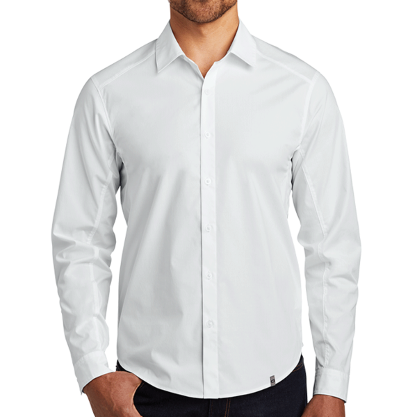 OGIO Commuter Woven Shirt, White, Front view