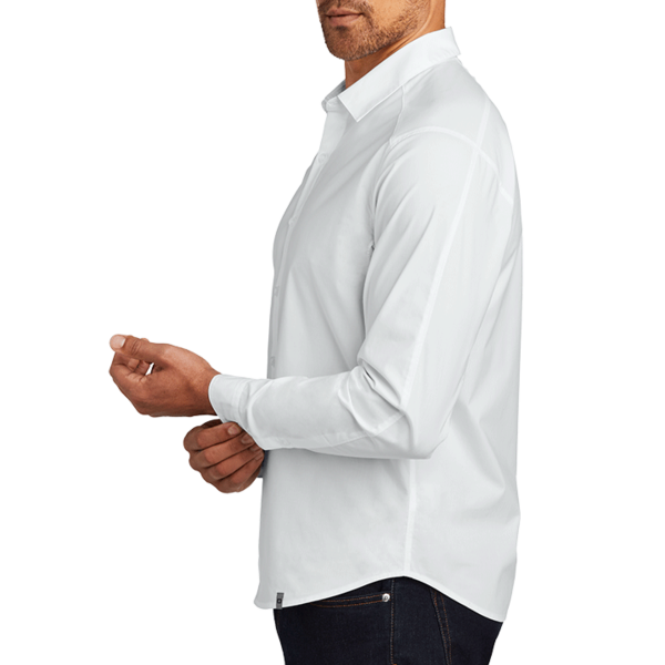 OGIO Commuter Woven Shirt, White, Left Sleeve view