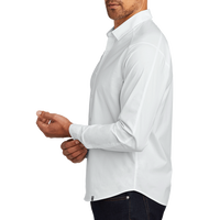 OGIO Commuter Woven Shirt, White, Left Sleeve view