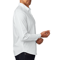 OGIO Commuter Woven Shirt, White, Right Sleeve view