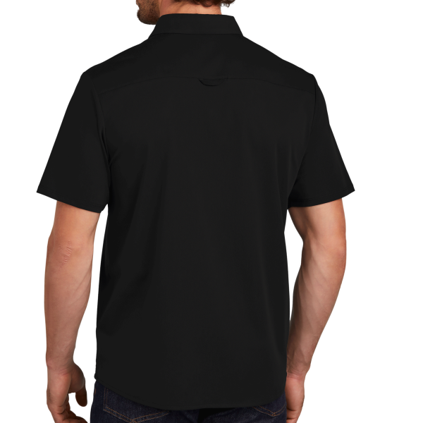 OGIO Extend Short Sleeve Button Up, Blacktop, Back view