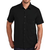 OGIO Extend Short Sleeve Button Up, Blacktop, Front view
