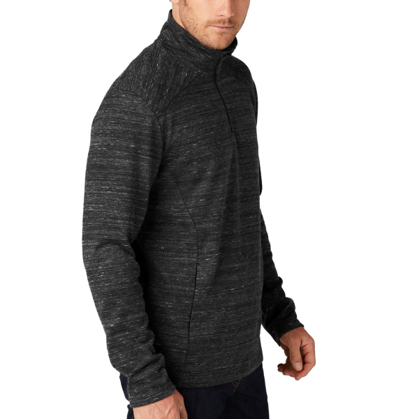 OGIO Flux 1/4 Zip, Blacktop Heather, Right Sleeve view