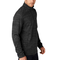 OGIO Flux 1/4 Zip, Blacktop Heather, Right Sleeve view