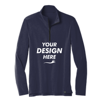 OGIO Limit 1/4 Zip, Navy, Front view, Mockup