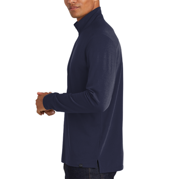 OGIO Limit 1/4 Zip, Navy, Left Sleeve view