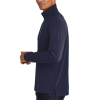 OGIO Limit 1/4 Zip, Navy, Left Sleeve view