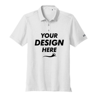 OGIO Limit Polo, Bright White, Front view, Mockup